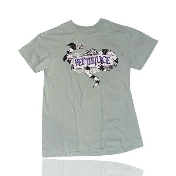 Beetlejuice Graphic T-Shirt Unisex Medium Green Tim Burton: Horror Shirt - Picture 1 of 3